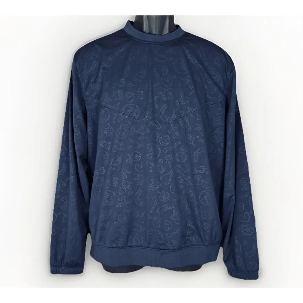 Nike Shield Mens Medium Lucky Charms All Over‎ Print Navy Blue Long Sleeve Crew